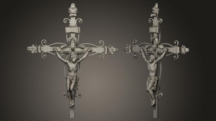 نموذج ثلاثي الأبعاد لآلة CNC الصلبان والصلبان صليب الكنيسة